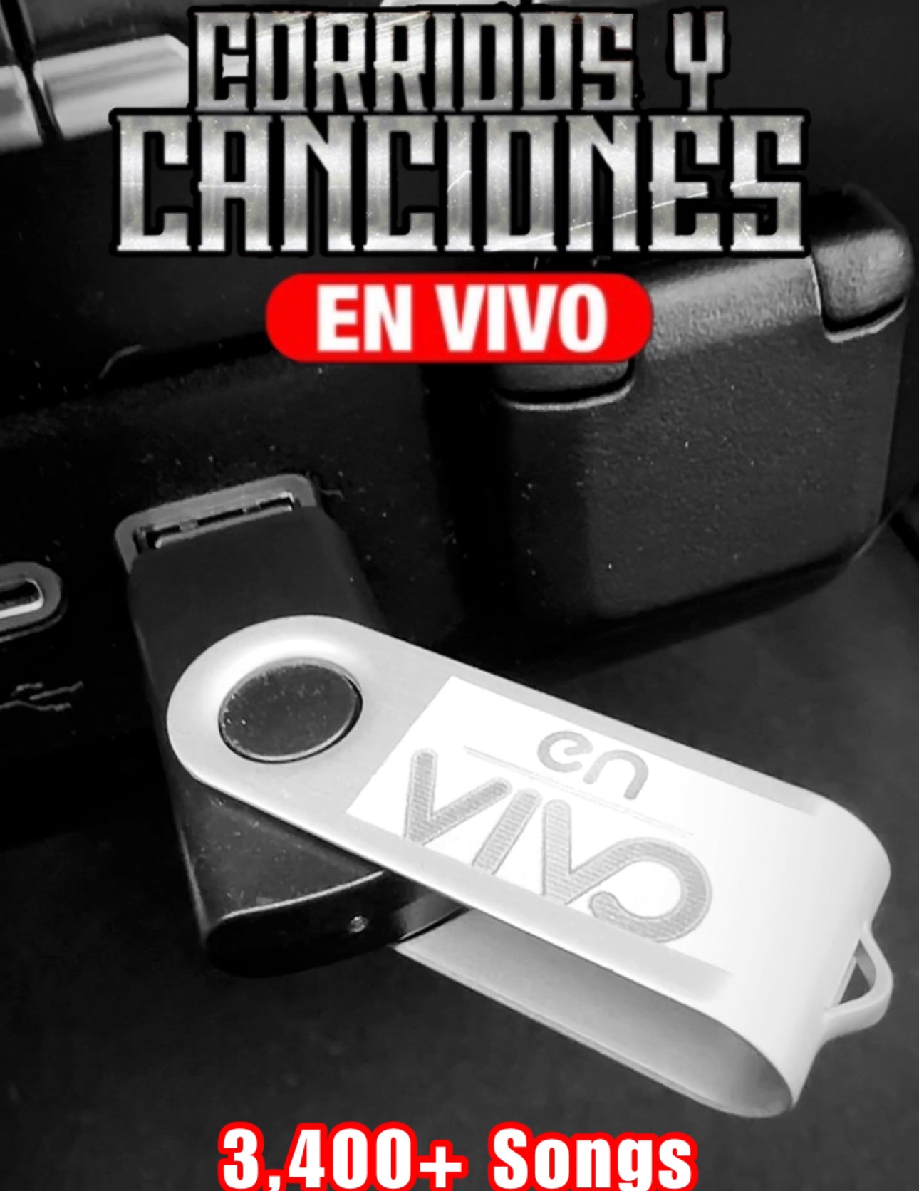 En Vivo Corridos y Canciones USB Mix (3,400+ Songs)