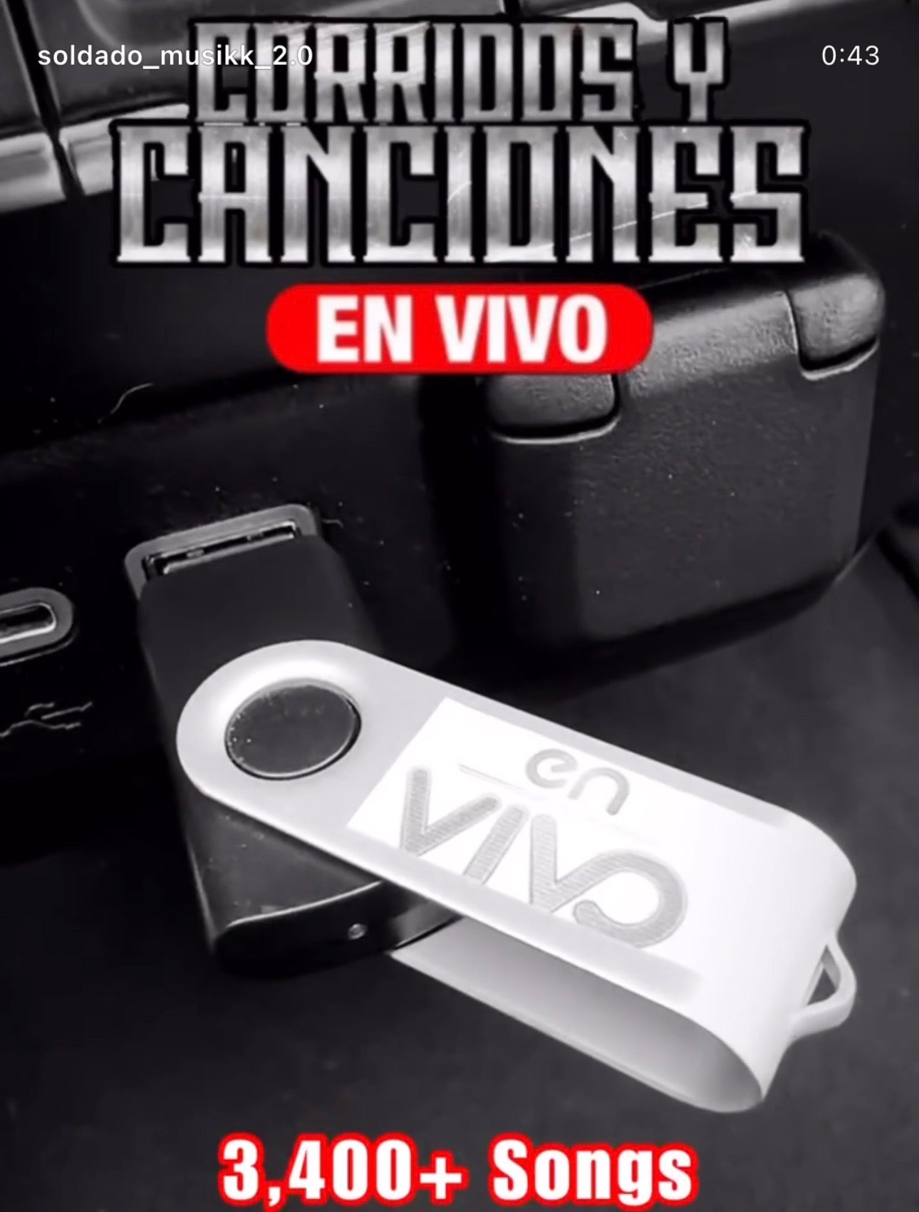 Puras En Vivo Corridos y Canciones USB Mix (3,500+ Songs)