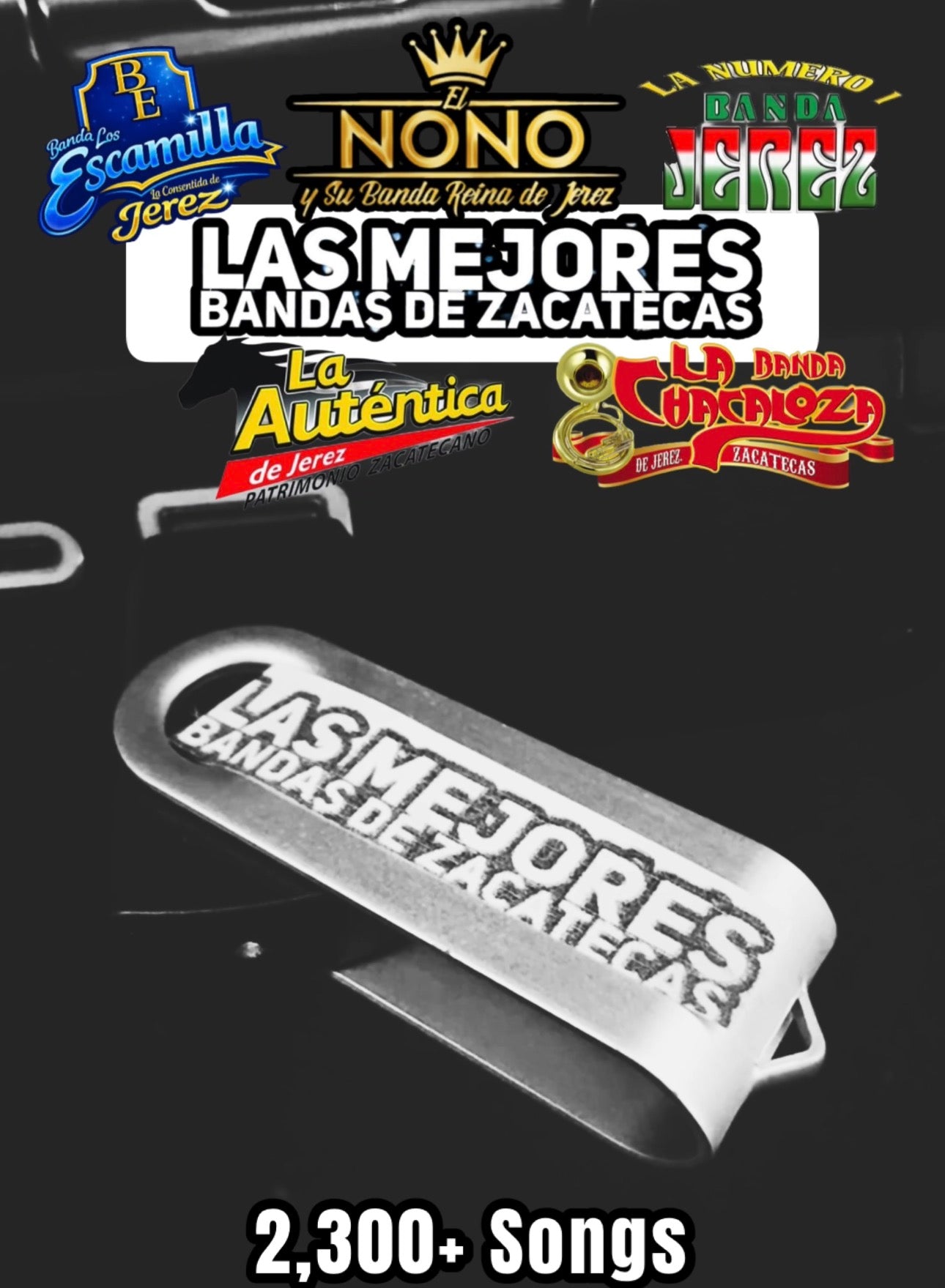 USB Las Mejores Banda De Zacatecas Mix (2,300 Songs)