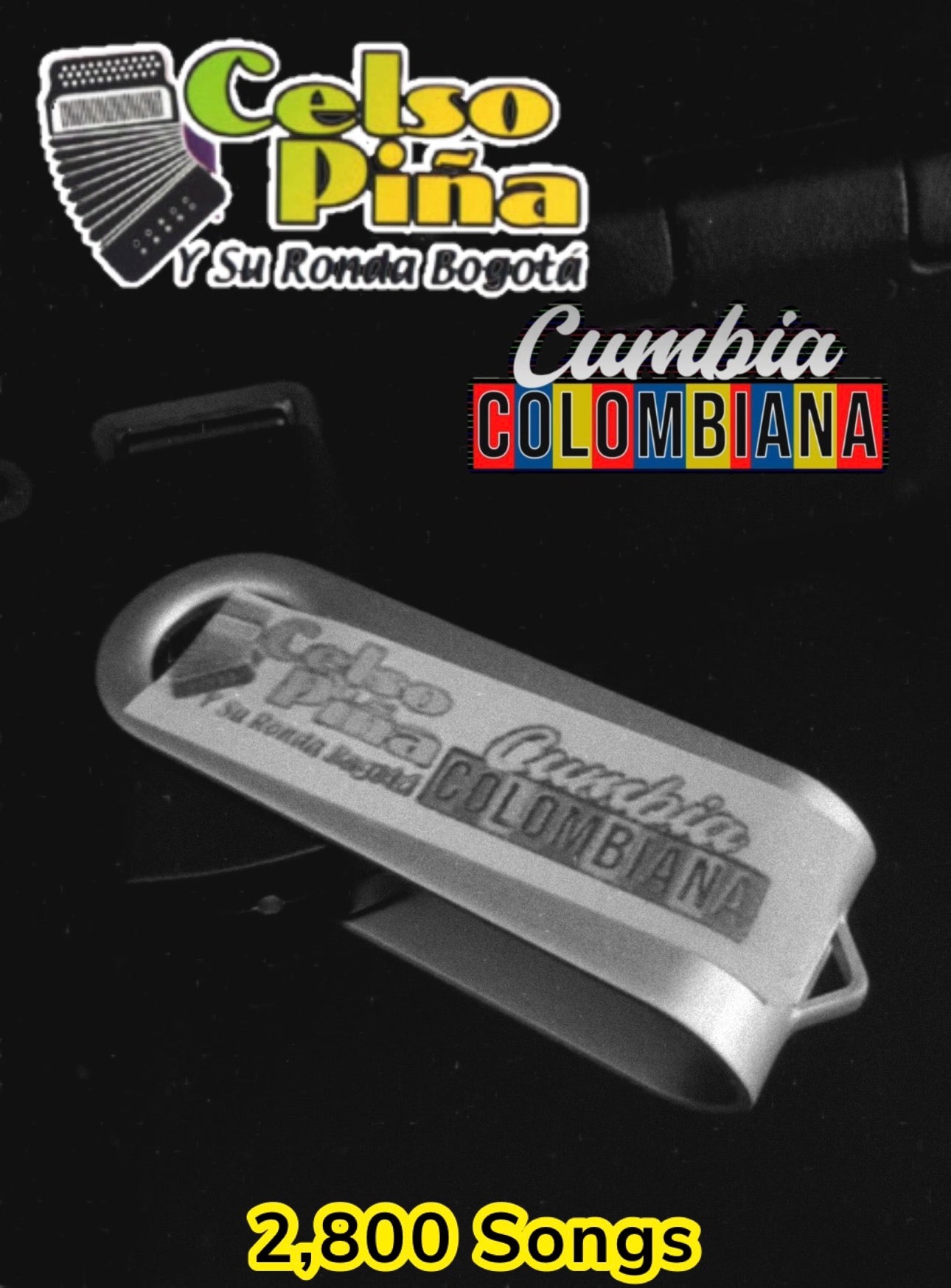 USB Celso Piña y Cumbia Colombiana Mix (2,800 Songs)