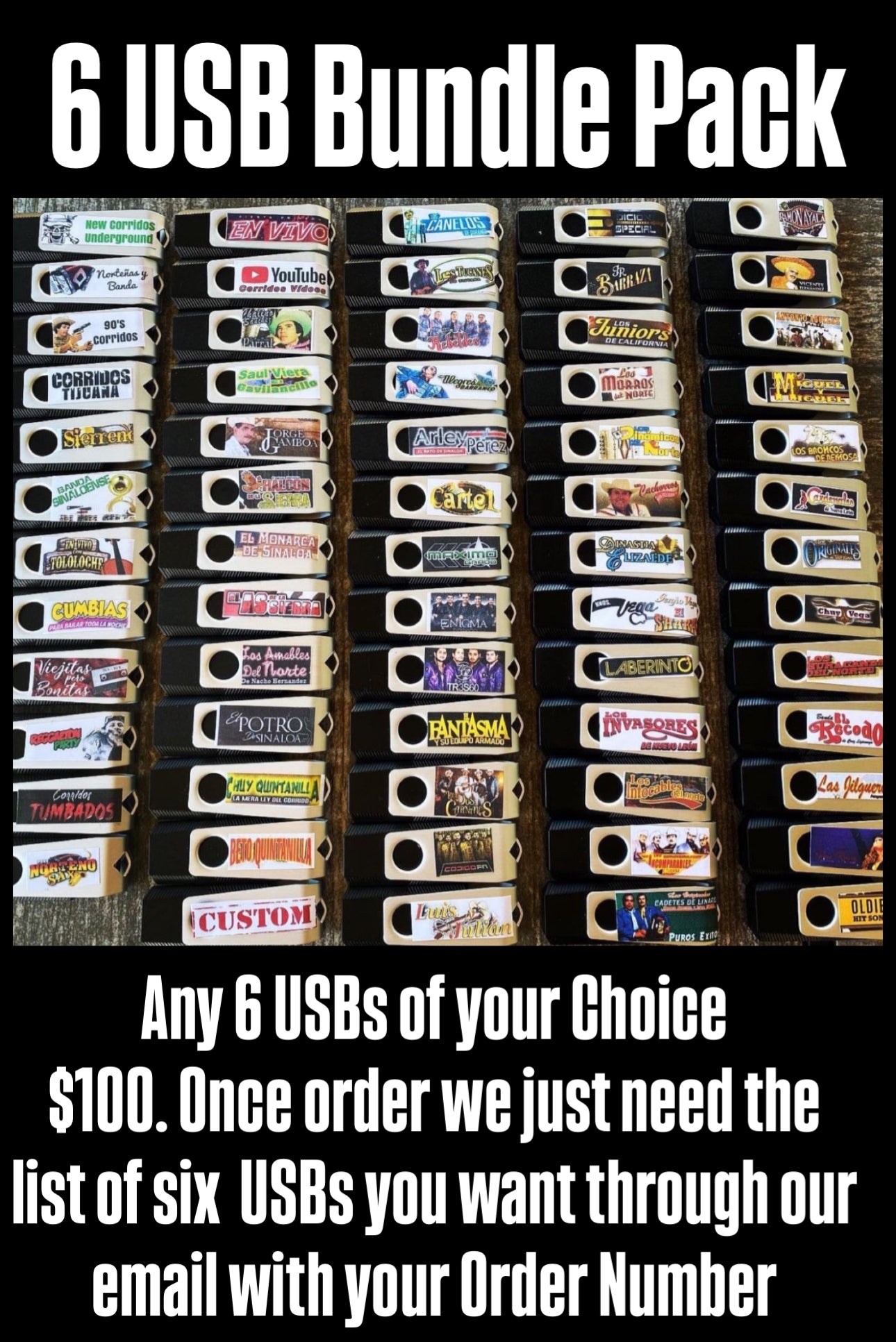 Usb Collection 6 USBs Bundle Pack – soldadomusikk