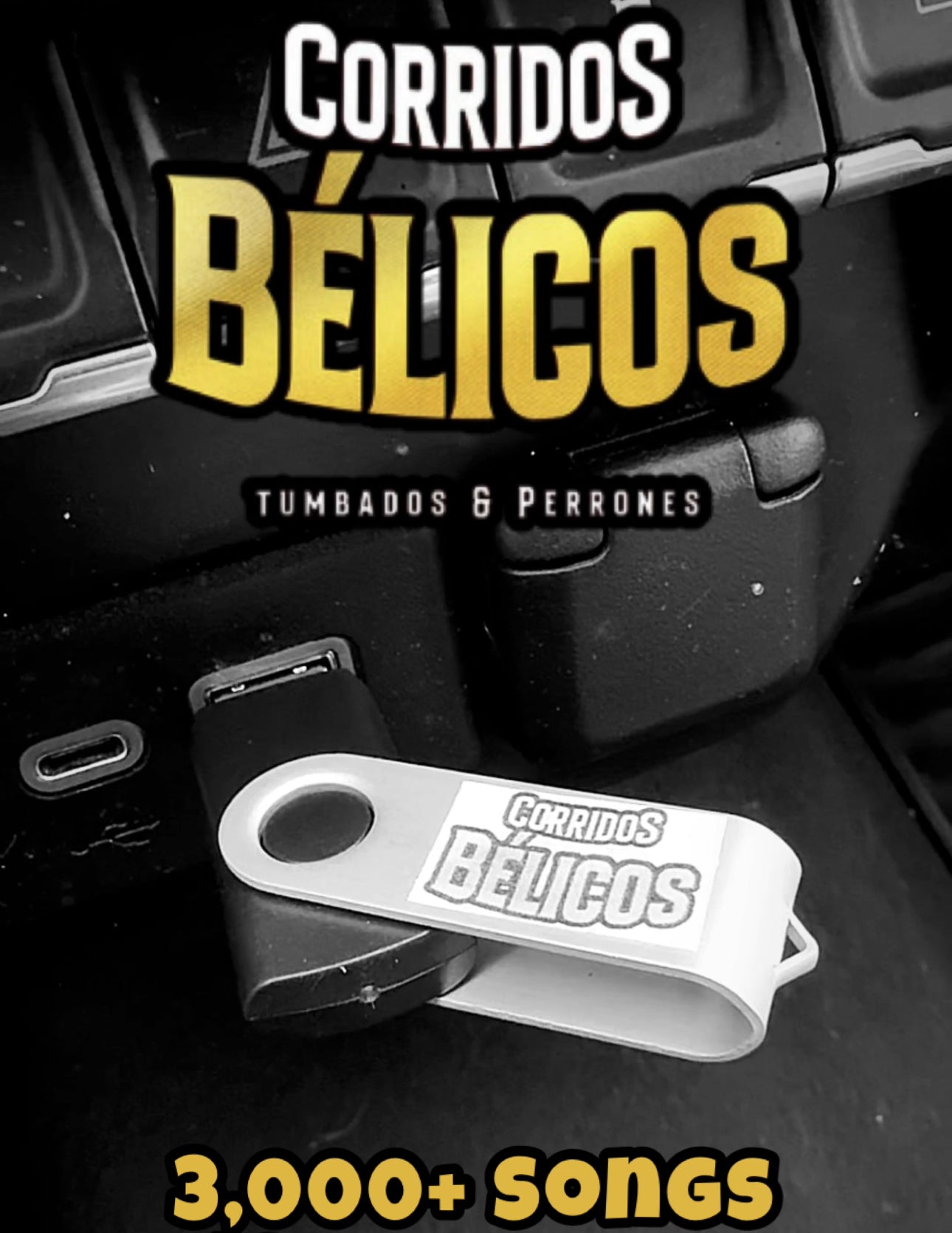 Corridos Tumbados/ Bélicos USB Mix (3000+ Songs)