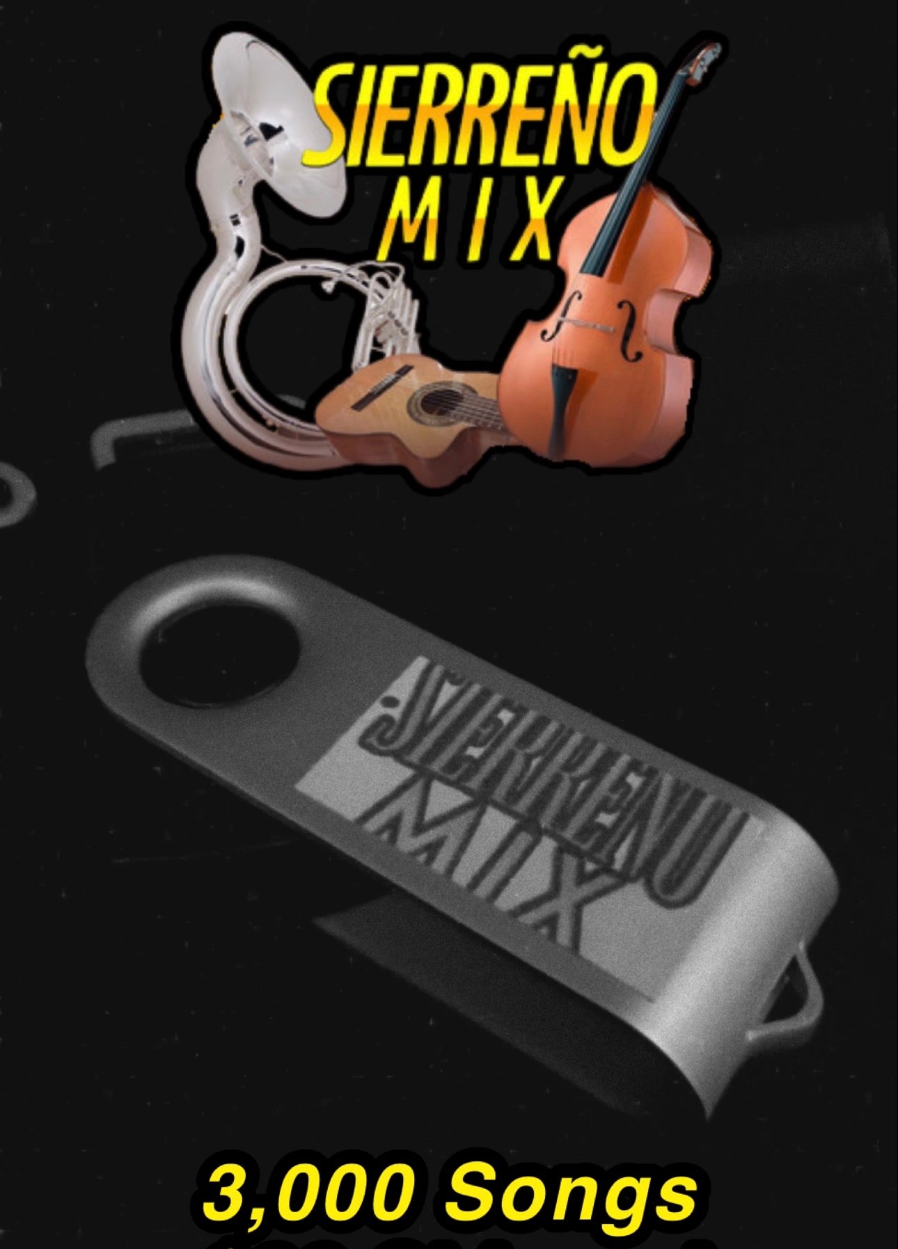Guitarras y Sierreño USB Mix (3000 Songs)